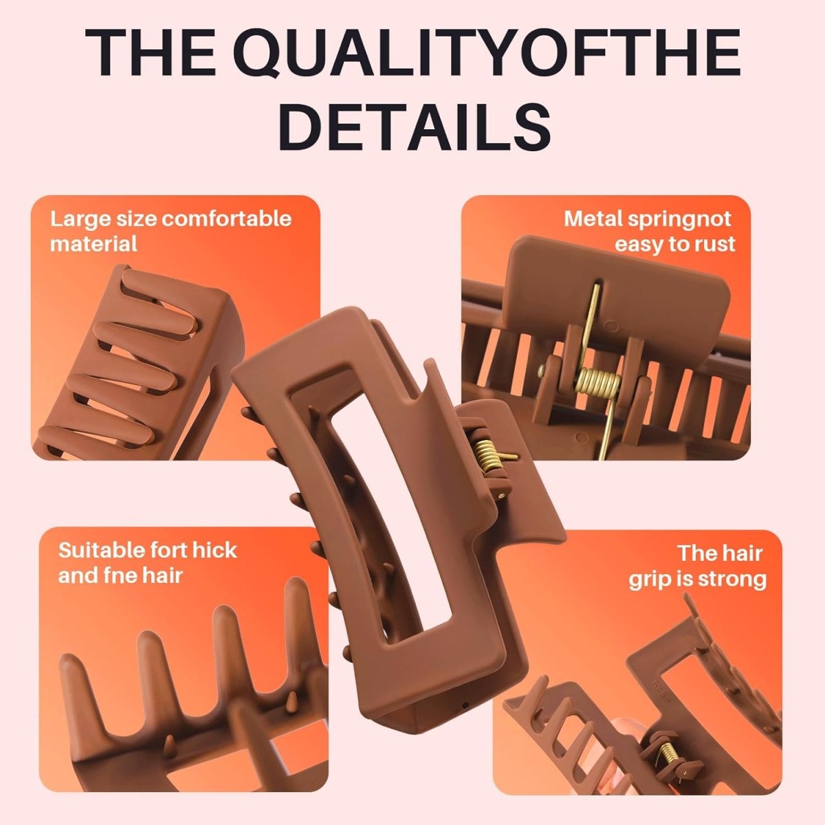 4Pcs Cloud Claw Clips for Women, 4.2 Inch Non - Slip Strong Hold Hair Claws, Unbreakable & Durable TPEE - Silicone Blend, Large Bendable Cozy Hair Clip for Thin/Thick/Curly Hair, All - Day Comfort