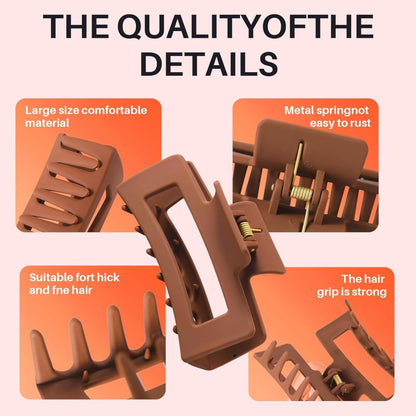 4Pcs Cloud Claw Clips for Women, 4.2 Inch Non - Slip Strong Hold Hair Claws, Unbreakable & Durable TPEE - Silicone Blend, Large Bendable Cozy Hair Clip for Thin/Thick/Curly Hair, All - Day Comfort